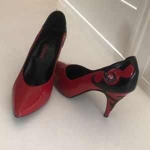 Red & Black Pumps